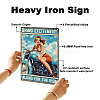 Vintage Metal Tin Sign AJEW-WH0436-397-3