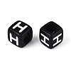 Initial Acrylic Horizontal Hole Beads OACR-ZX006-35H-2