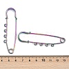 Ion Plating(IP) 304 Stainless Steel Safety Pins Brooch Findings STAS-K252-05B-RC-3