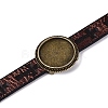Hollow Cross PU Leather Bracelet Making MAK-I020-01E-3