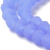 Imitation Jade Solid Color Glass Beads Strands EGLA-A034-J8mm-MD03-4