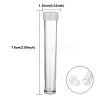 Clear Tube Plastic Bead Containers with Lid C066Y-2