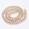 Electroplated Glass Beads Strands EGLA-Q092-8mm-A10-2