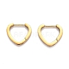 304 Stainless Steel Heart Huggie Hoop Earrings STAS-J033-15G-1