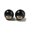 Printed Wood European Beads WOOD-L020-D05-1