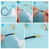 48Pcs 6 Size Brass Cord Ends FIND-BC0005-46-4
