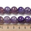 Faceted Natural Dragon Veins Agate Beads Strands X-G-F447-12mm-L04-5