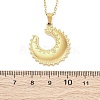 Crescent Moon 304 Stainless Steel Pendant Necklaces NJEW-M096-33G-3