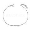 SHEGRACE Simple Design 925 Sterling Silver Bracelet with Small Beads JB09A-1