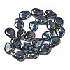 Electroplate Opaque Glass Imitation Pearl Strands EGLA-D302-02D-2