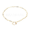 Brass Paperclip Chain Necklaces NJEW-JN02739-01-1
