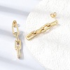 Brass Micro Pave Cubic Zirconia Stud Earrings KK-CBA5B62-02G-3
