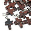 Natural Mahogany Obsidian Pendants G-T080-09-1