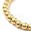 Rack Plating Brass Round Beaded Slider Bracelet for Women BJEW-B066-01A-01-2