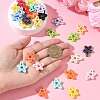 40Pcs 2 Styles Rubberized Style Opaque Acrylic Beads OACR-YW0004-45-3