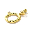 Rack Plating Brass Micro Pave Cubic Zirconia European Dangle Charms KK-L210-015G-O-2