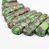Assembled Gold Line and Imperial Jasper Beads Strands G-P298-K02-2
