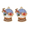 Christmas Theme Alloy Enamel Pendants ENAM-C031-01G-05-1