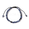 6mm Round Natural Sodalite Braided Bead Bracelets BJEW-C067-01A-03-2