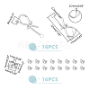8 Pair Brass Knot Stud Earring Findings KK-UN0001-83-3