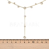 304 Stainless SteelPave Clear Cubic Zirconia Flat Round Link Chain Y Necklaces LS-NJEW-Z088-01G-3