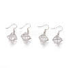 Natural Quartz Crystal Dangle Earrings EJEW-K080-A04-1