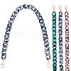 WADORN® 3Pcs 3 Colors Leopard Pattern Acrylic Curban Chain Bag Handles FIND-WR0005-34-7