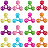 200Pcs Opaque Plastic Tri Beads for Christmas Ornaments Making SACR-SP0001-52-1