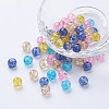 Baking Paint Crackle Glass Beads DGLA-X0006-8mm-04-1