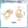 12Pcs Brass Bead Tips KK-BC0013-41-2