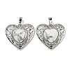Natural Howlite Peach Love Heart Pendants G-G158-01A-1