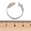 Adjustable 304 Stainless Steel Cuff Rings for Women RJEW-B135-01GP-06-3