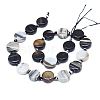Natural Banded Agate/Striped Agate Beads Strands G-L544-046-3