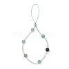 Natural Rainbow Fluorite & Glass Seed Round Beaded Phone Hand Strap Chains HJEW-JM03363-02-2