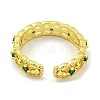 Hollow Brass Micro Pave Green Cubic Zirconia Cuff Rings RJEW-L113-007G-3