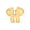 Brass Letter Open Cuff Rings for Women RJEW-G313-01H-G-2