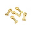 Golden Plated Alloy Letter Pendants PALLOY-J718-01G-I-2