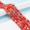 Natural Striped Agate/Banded Agate Bead Strands G-K155-A-10mm-05-4