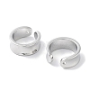 Rack Plating Brass Cuff Ring EJEW-C081-11P-2