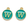 Golden Plated Alloy Enamel Charms ENAM-Q437-15W-1