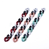 Three Tone Handmade Acrylic Curb Chain Sets AJEW-JB00601-3