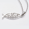 304 Stainless Steel Pendant Necklaces STAS-I075-27P-3