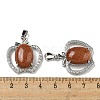 Synthetic Goldstone with Clear Cubic Zirconia Pendants G-G133-03P-25-3
