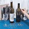 4Pcs Brass Rhinestone Chains Wine Glass Charms HJEW-OC00216-3