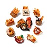 12Pcs 12 Styles Bread Themed Resin Pins JEWB-CJ0003-09-8