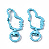 Spray Painted Eco-Friendly Alloy Swivel Snap Hooks Clasps PALLOY-T080-11-NR-3