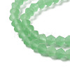 Imitate Austrian Crystal Frosted Glass Beads Strands LS-GLAA-F029-TM4mm-B24-3