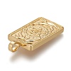 Brass Micro Pave Clear Cubic Zirconia Pendants ZIRC-Z004-01D-2