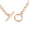 201 Stainless Steel Cable Chain Bracelets for Men Women BJEW-N036-01G-3