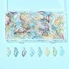120Pcs 6 Colors Baking Paint Transparent Glass Pendants DGLA-FS0001-18-7